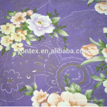 100% cotton Silver Powder Floral Downproof Fabric